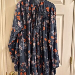 Free People Floral Long Sleeve Women's Top